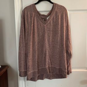 V Neck Sweater with cut out back